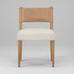 Four Hands Ferris Beige Fabric Seat w/ Leather Back Dining Chair FFW-1141