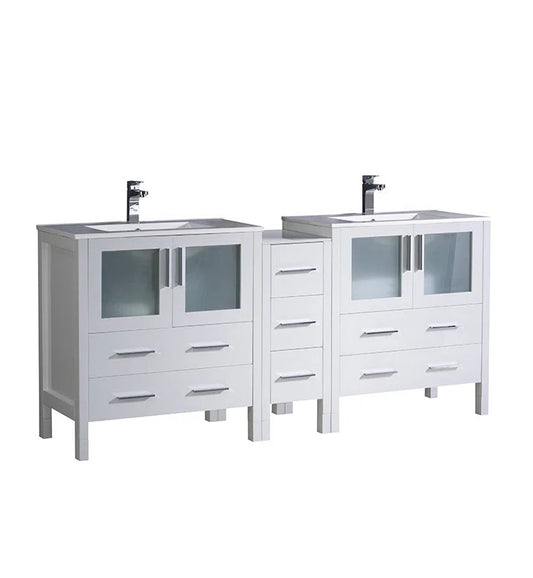 Fresca Torino 72" Free-Standing Double Sink Bathroom Vanity Set FFE-764