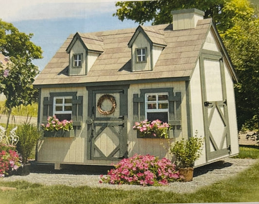 Little Cottage Co. Cape Cod 8' x 6' Playhouse Cabin w Loft FFE-1267