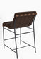 Denver Modern Vail Counter Stool Walnut/ Maple Leather FFE258-256