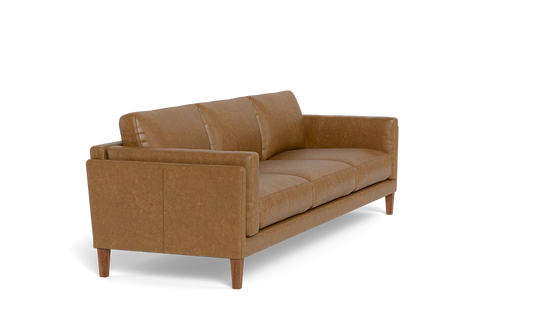 Interior Define Gaby Leather 3-Deep Seat  Minimalist Sofa FFE258-21