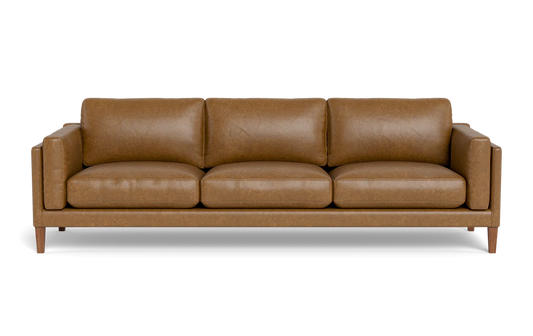 Interior Define Gaby Leather 3-Deep Seat  Minimalist Sofa FFE258-21