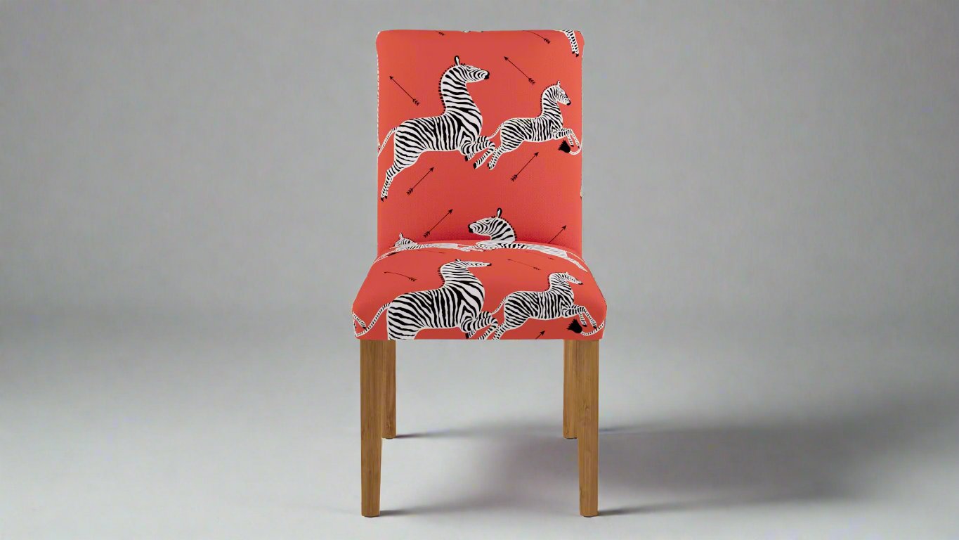 Scalamandré Classic Dining Chair in Coral Zebra (4 avail.) FFE258-216