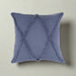 Pair LR Home Reed Denim Blue Tufted 18x18 Throw Pillows FFE258-540