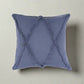 Pair LR Home Reed Denim Blue Tufted 18x18 Throw Pillows FFE258-540