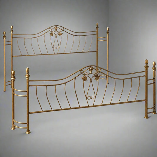 Coaster Sydney Queen Bed Frame Antique Brushed Gold FFE258-86