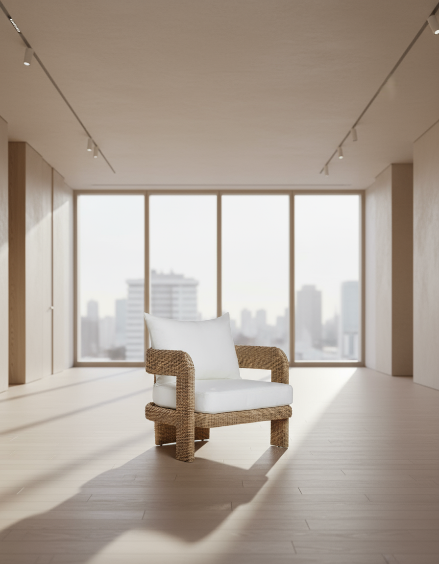 Lulu & Georgia Hadler Indoor / Outdoor Natural Wicker Accent Chair FFE-1052