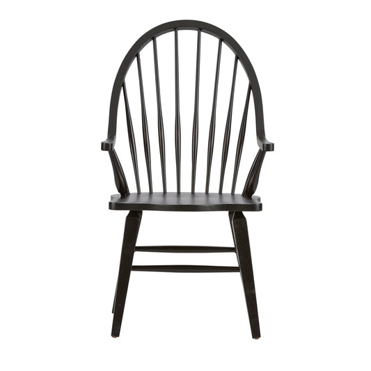 Black Windsor Arm Dining Chair FFE-1556