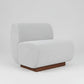Bison Modern Banquette Sectional Loveseat 2 Seat Bench w Grey Performance Fabric FFE-1535