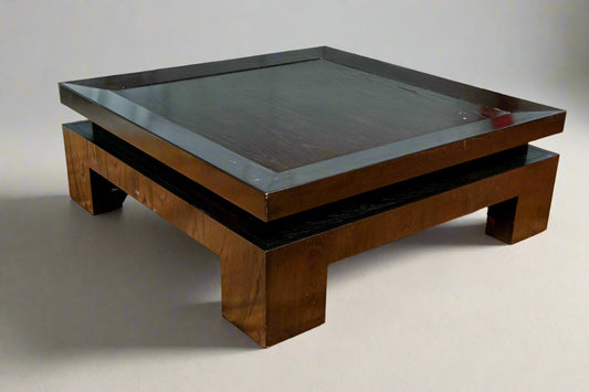 Bernhardt Mercer Square Wood Tiered  Cocktail Coffee Table MB1-34