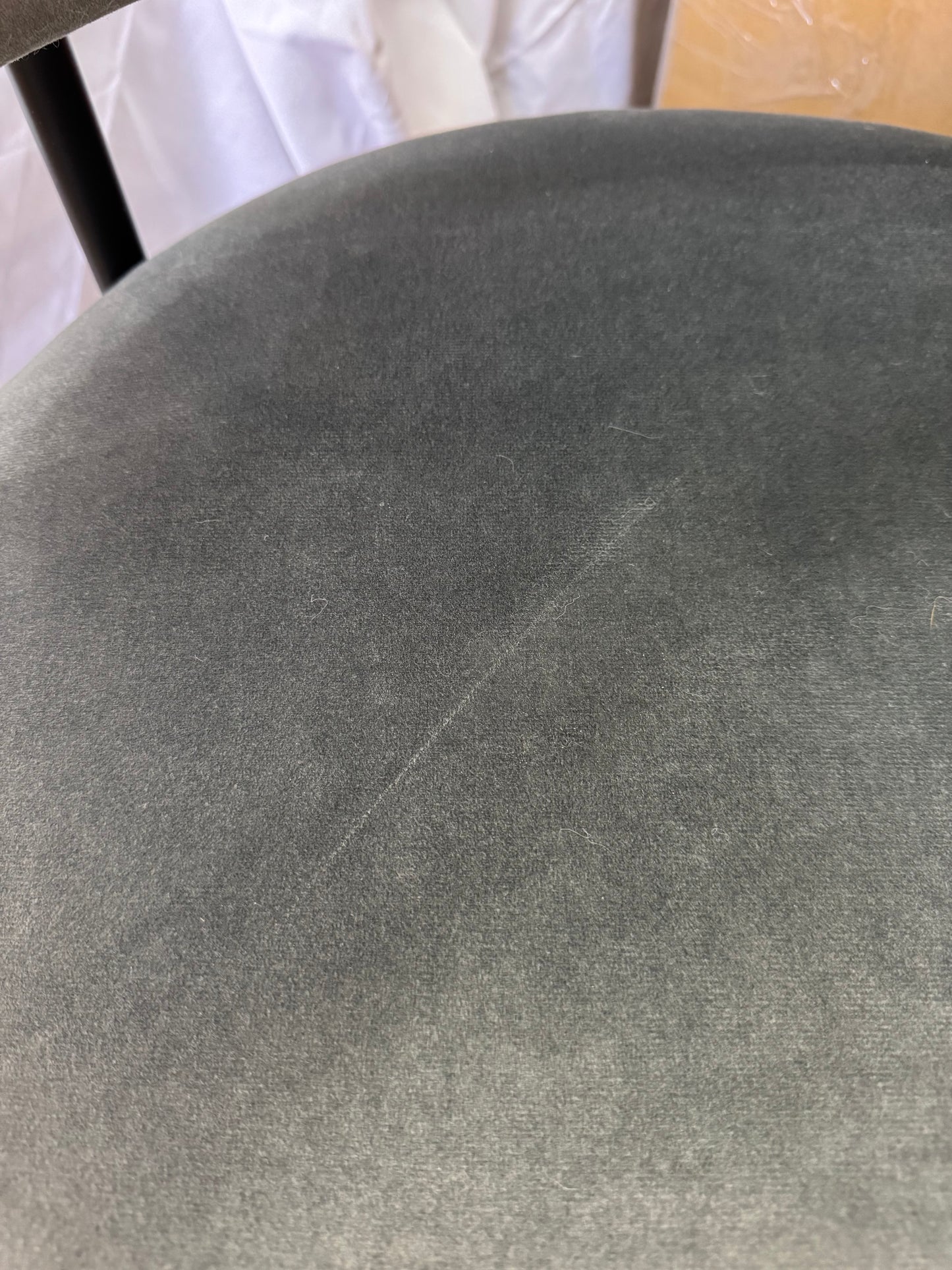 Pair Interior Define Hollis Metal Framed Grey Velvet Upholstered Bar Stool FFE258-325