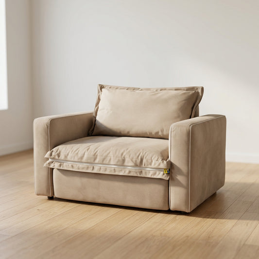 Homebody Ivory Linen Coconut Shell Recliner Chair FFE258-324