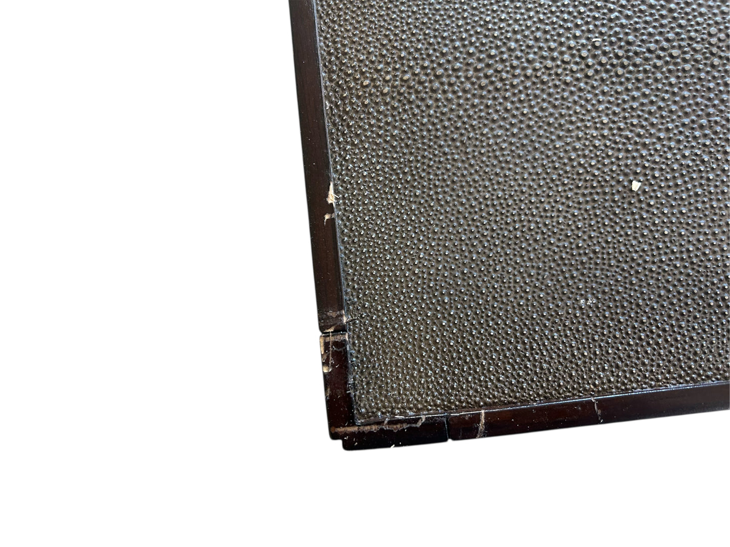 Savoye Solid Wood End Table w Faux Leather Top & Storage FFE-1186