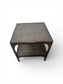 Savoye Solid Wood End Table w Faux Leather Top & Storage FFE-1186