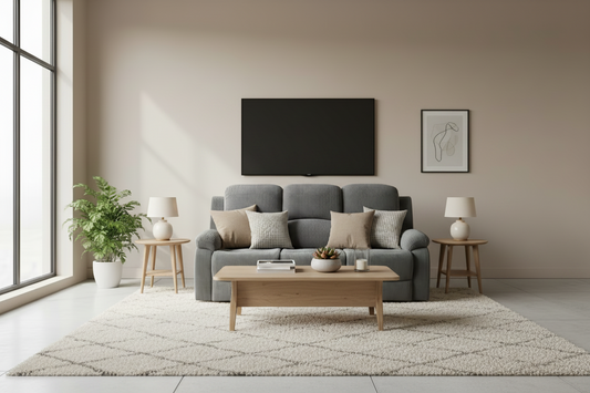 Green 3 Seater Corduroy Power Recliner Sofa Couch FFE-1292