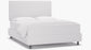 Square Back Adjustable Queen Bed Headboard White Twill FFE-1368