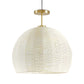 Crate and Barrel Ivory Woven Rope Flushmount Ceiling Light FFE258-550