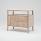 Essentials for Living Bronze Bay Natural Oak Highland Open Shelf 2-Drawer Nightstand FFE-1268