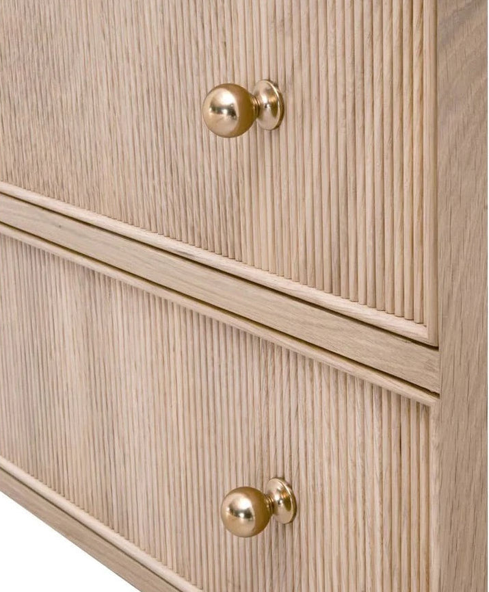 Essentials for Living Bronze Bay Natural Oak Highland Open Shelf 2-Drawer Nightstand FFE-1268