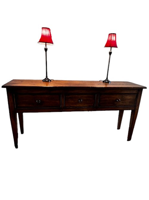 Century Alder Wood Two Drawer Console Table DG233-05