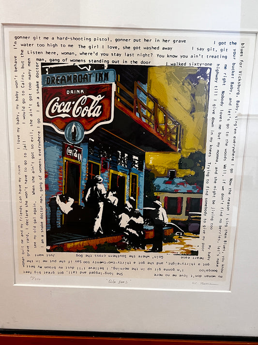 Delta Blues by H.C Porter Signed Numbered COA Serigraph Art MB239-18