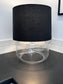 CB 2 Glass Accent Table Lamp w/Black Shade JB240-8