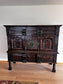 Antique Gothic Oak Chalice Court Cabinet Sideboard Buffet 1800's JY241-1