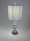 Set of 2 Glass Stacked Crystal Base Faceted Table Lamps JY241-8