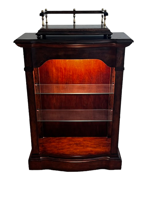 Lighted Small Bookcase/Display Cabinet w/Tray Top JY241-12