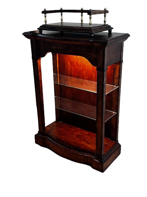 Lighted Small Bookcase/Display Cabinet w/Tray Top JY241-12