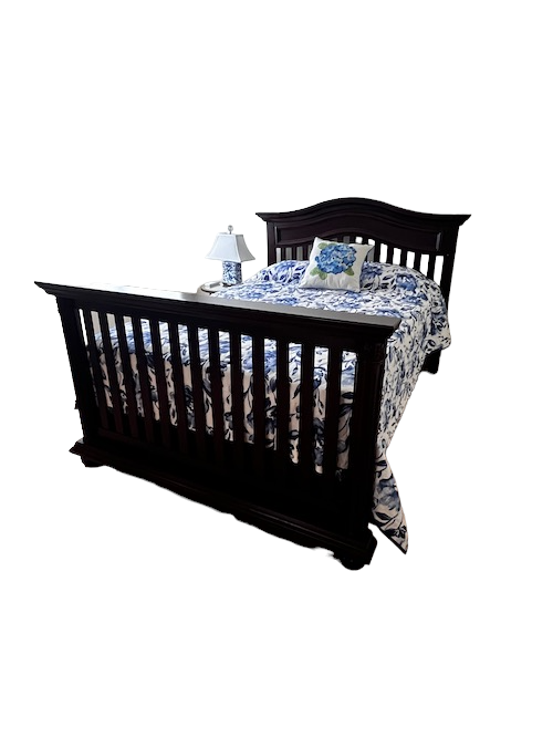 Black Arched Slat Back Wood Full Bed JY241-13