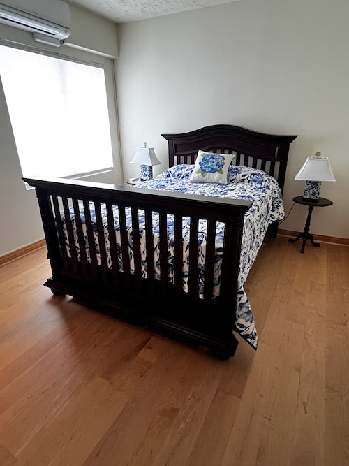 Black Arched Slat Back Wood Full Bed JY241-13