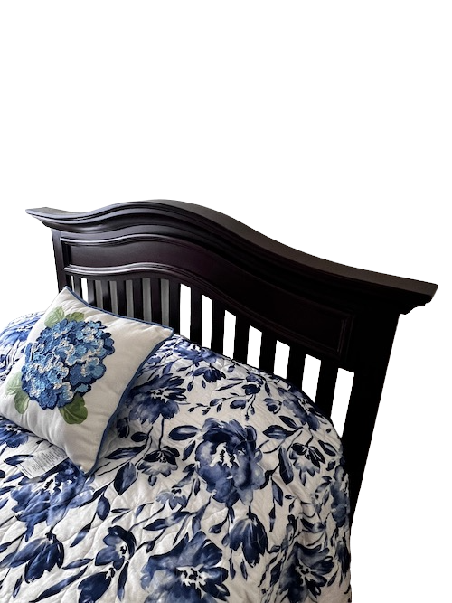 Black Arched Slat Back Wood Full Bed JY241-13