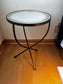 Crate and Barrel Jules Side Glass and Iron Table JY241-15