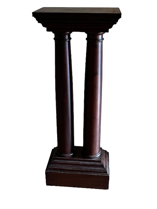 Double Column Pedestal Wood Art/Plant Stand JY241-17