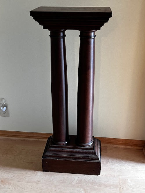 Double Column Pedestal Wood Art/Plant Stand JY241-17