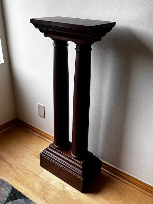 Double Column Pedestal Wood Art/Plant Stand JY241-17