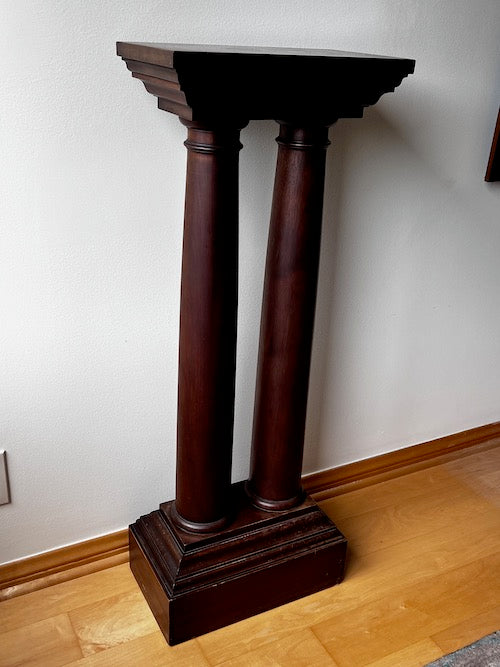 Double Column Pedestal Wood Art/Plant Stand JY241-17