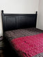 RH Restoration Hardware Black 3 Panel Blaine Queen Size Bed MB244-1