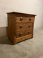 Antique Vintage 3 Drawer Wood Dresser w/Brass Bin Pulls LC243-12