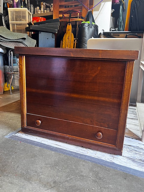 Mid Century Modern Cedar Lined Rosewood Trunk w/Drawer DH250-3