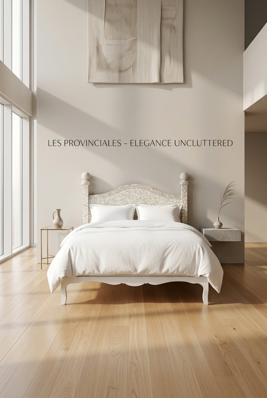 European Pique Assiette Mosaic Queen Size Bed Frame - JY01