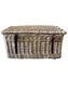 Antique Vintage Large Wicker Laundry Basket w Lid JA254-5