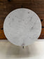 All Modern Blanche Round Iron and Marble End Table w Lower Shelf  AT257-7