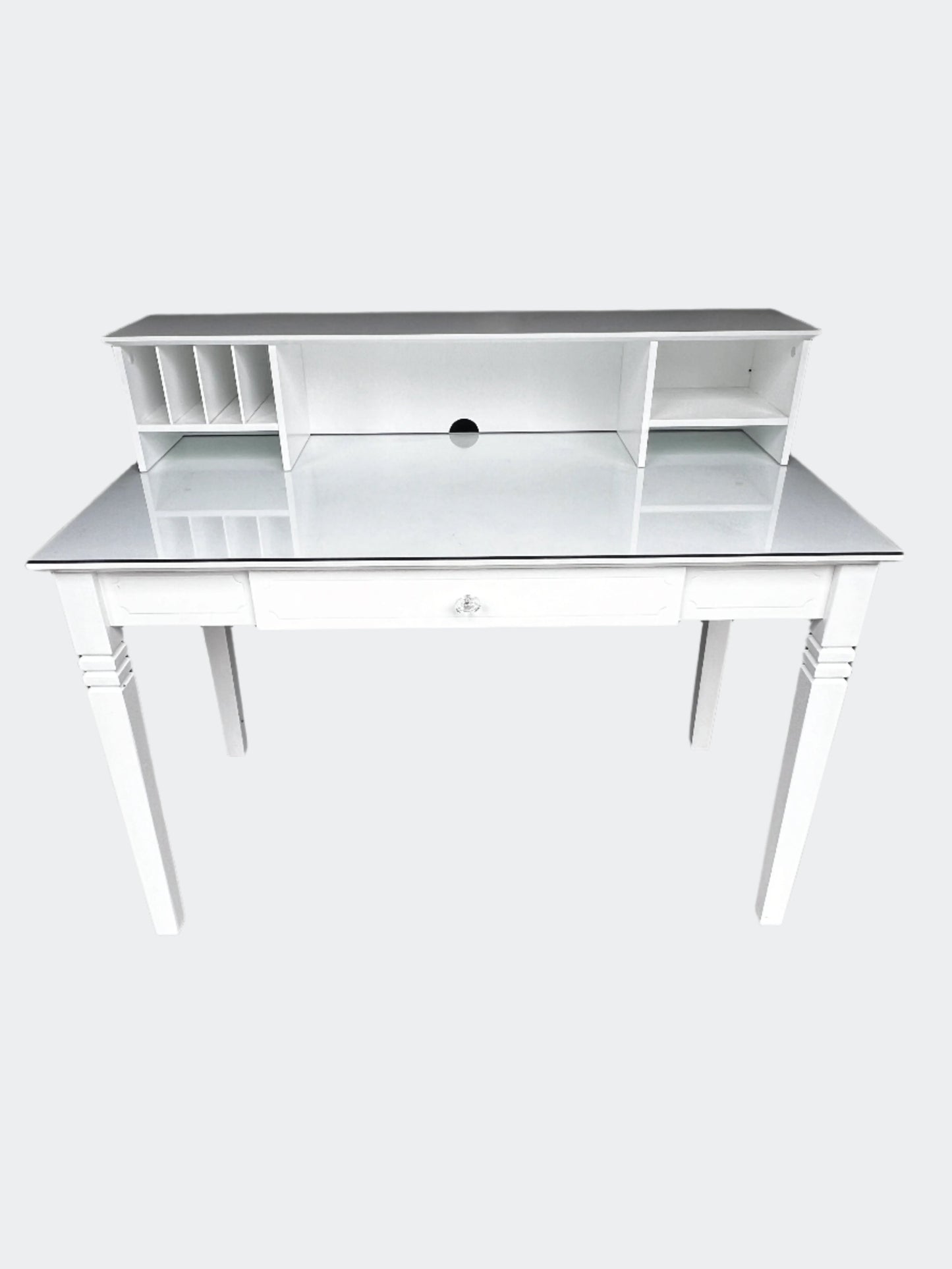 White Desk w/ Separate Desk Top Organizer WM249-2