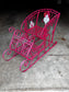 Red Christmas Large Metal Sled WM249-13