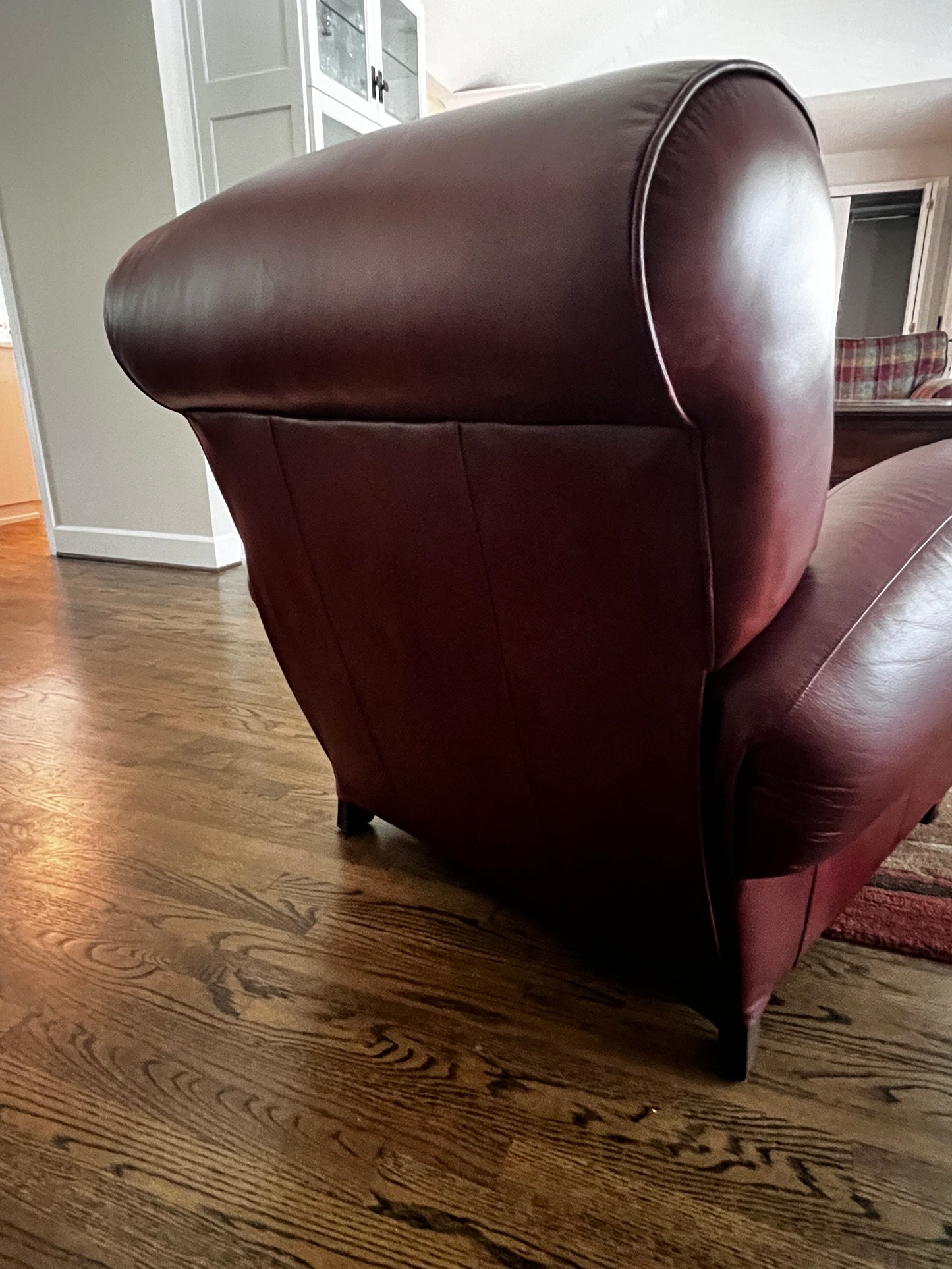 Burgundy Leather Recliner Club Chair TR260-3