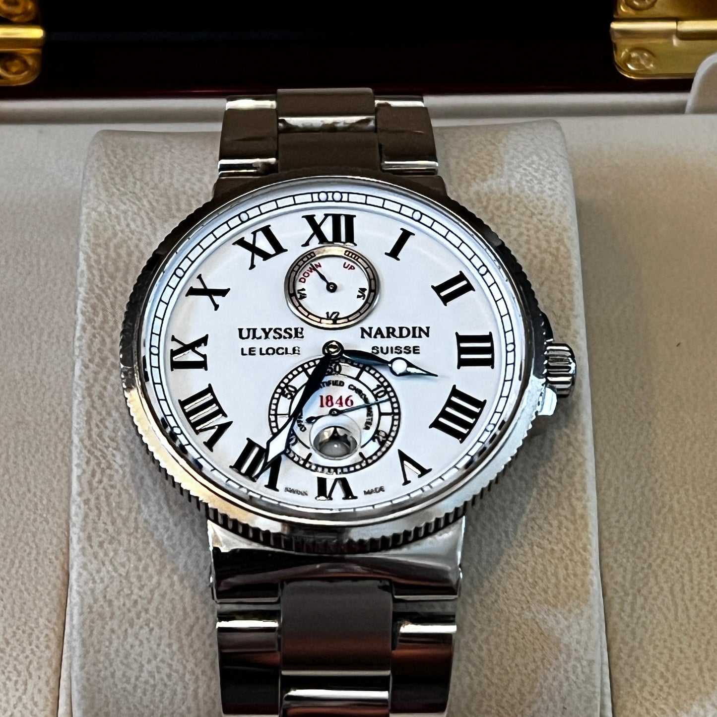 Ulysse Nardin Maxi Marine Chrono 43mm SS Watch w/Winder MB192-1