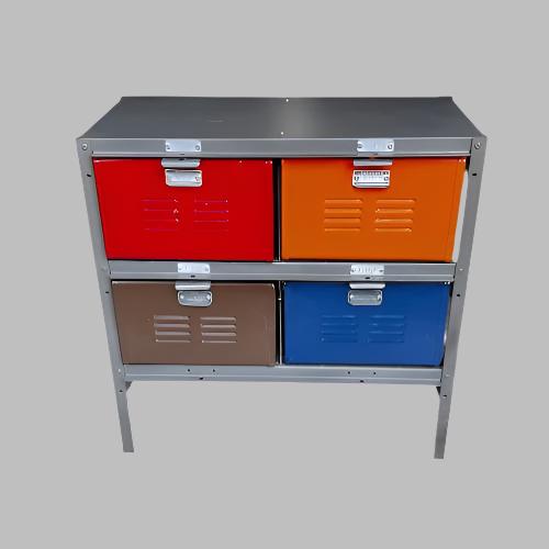 Worley Mid Century Multi Color 2x2 Locker Cabinet JB240-44