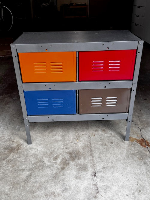 Worley Mid Century Multi Color 2x2 Locker Cabinet JB240-44